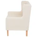 Ensemble de canapés 3 pcs tissu blanc crème