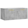 Armoire murale gris béton 80x36,5x35 cm bois d'ingénierie