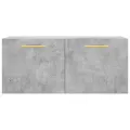 Armoire murale gris béton 80x36,5x35 cm bois d'ingénierie