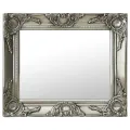 Miroir mural style baroque 50x40 cm Argenté