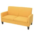 Ensemble de canapés 2 pcs Tissu Jaune