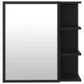 Armoire à miroir de salle de bain Noir 62,5x20,5x64cm Aggloméré