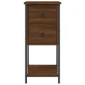 Tables de chevet 2pcs chêne marron 32x42x70cm Bois d'ingénierie
