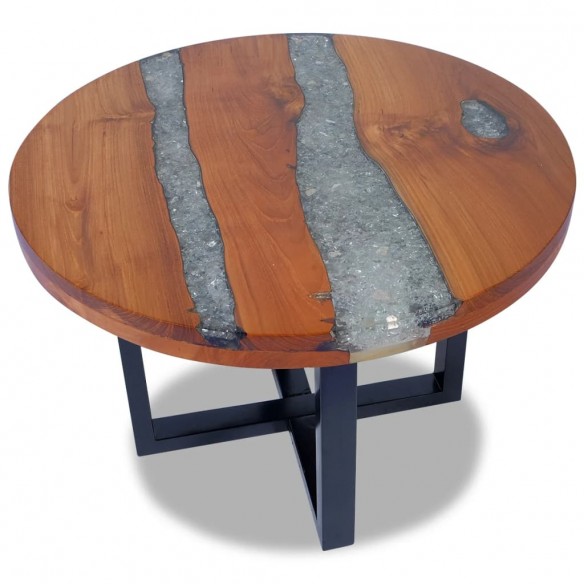 Table basse Teck Résine 60 cm