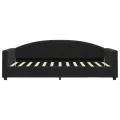 Lit de repos noir 90x200 cm velours