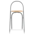 Ensemble de bar 3 pcs gris et marron bois d'ingénierie et fer