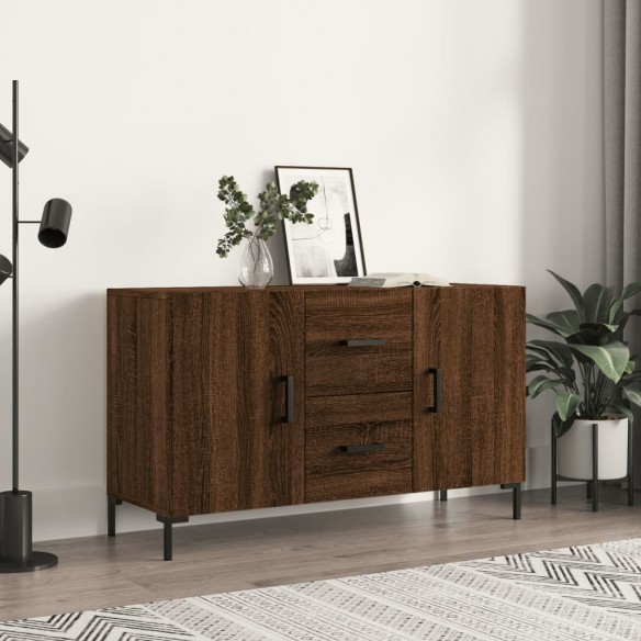 Buffet chêne marron 100x36x60 cm bois d'ingénierie