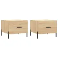 Tables basses 2 pcs chêne sonoma 50x50x40 cm bois d'ingénierie