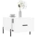 Table basse blanc 50x50x40 cm bois d'ingénierie