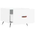 Tables basses 2 pcs blanc brillant 50x50x40cm bois d'ingénierie