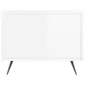 Tables basses 2 pcs blanc brillant 50x50x40cm bois d'ingénierie