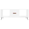 Table basse Blanc brillant 102x50x40 cm Bois d'ingénierie
