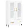Buffet haut blanc 69,5x31x115 cm bois d'ingénierie