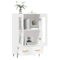 Buffet haut blanc 69,5x31x115 cm bois d'ingénierie