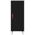 Buffet haut Noir 34,5x34x180 cm Bois d'ingénierie
