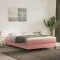 cadre de lit avec matelas Rose 140x190 cm Velours