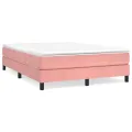 cadre de lit avec matelas Rose 140x190 cm Velours