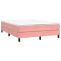 cadre de lit avec matelas Rose 140x190 cm Velours