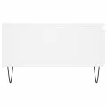 Table basse blanc 90x60x35 cm bois d'ingénierie