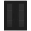 Armoires murales 2 pcs noir bois d'ingénierie
