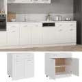 Armoire de plancher à tiroir Blanc 80x46x81,5 cm Aggloméré