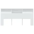 Armoire de tête de lit Blanc 200x19x103,5 cm
