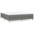 cadre de lit Gris foncé 180x200 cm Tissu