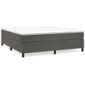 cadre de lit et matelas Gris foncé 160x200cm Velours