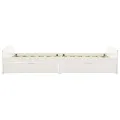 Cadre de lit avec 2 tiroirs blanc bois de pin massif 90x200 cm