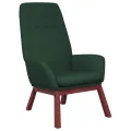Chaise de relaxation Vert foncé Tissu