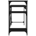 Bureau avec étagères noir 105x50x90 cm bois d'ingénierie et fer