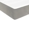 cadre de lit et matelas Gris clair 90x200 cm Velours
