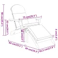 Chaise de jardin Adirondack et repose-pieds bois massif acacia