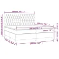cadre de lit et matelas et LED Gris clair 200x200 cm