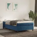 cadre de lit Bleu foncé 120x200 cm Velours
