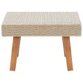 Table basse de jardin Résine tressée Beige