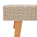 Table basse de jardin Résine tressée Beige
