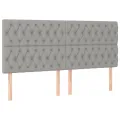 cadre de lit avec matelas Gris clair 200x200cm Tissu