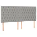 cadre de lit avec matelas Gris clair 200x200cm Tissu