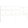 Cadre de lit avec tête de lit blanc 200x200 cm bois massif