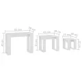 Tables gigognes 3 pcs Blanc brillant Bois d'ingénierie