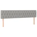 cadre de lit matelas LED Gris clair 200x200 cm Tissu