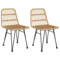 Chaises de jardin 2 pcs 48x62x84 cm Résine tressée