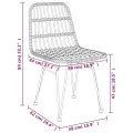 Chaises de jardin 2 pcs 48x62x84 cm Résine tressée