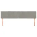 Têtes de lit 2 pcs Gris clair 100x5x78/88 cm Velours