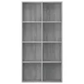 Bibliothèque/Buffet Sonoma gris 66x30x130 cm Bois d'ingénierie
