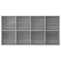 Bibliothèque/Buffet Sonoma gris 66x30x130 cm Bois d'ingénierie