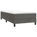 cadre de lit Gris foncé 100x200 cm Velours