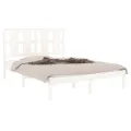 Cadre de lit Blanc Bois de pin massif 140x190 cm