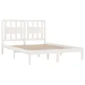 Cadre de lit Blanc Bois de pin massif 140x200 cm